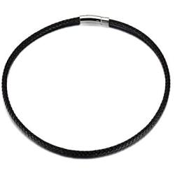 VNOX Genuine Leather Rope Chain Necklace for Pendants Accessories,Black,18,20,22 Inches Available