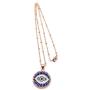 Mava Art Enamel Evil Eye Pendant Necklace for Women 18K Gold Plated Chain Novelty Jewelry