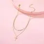 HAWSON Tiny Cross Necklace, 18K Gold Necklace for Girls, Imitation Pearls Cross Pendant, Layered Necklaces for Women, Dainty Necklace, Small Delicate Necklace, Charm Chokers for Lovers Gifts