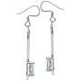 Silvershake 1.76ct. 8X6mm Genuine Pear Shape Blue Aquamarine 925 Sterling Silver Musical Note Dangle Earrings