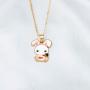 WSNANG Tiny Cute Rabbit Necklace Earring Set Bunny Earrings Pet Lover Gift
