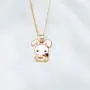 WSNANG Tiny Cute Rabbit Necklace Earring Set Bunny Earrings Pet Lover Gift