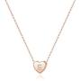 Memorjew 925 Sterling Silver Initial Necklace for Girls Women, Dainty Hypoallergenic Sterling Silver Cubic Zirconia Initial Heart Necklace for Women Girls Jewelry Gifts