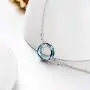 AOBOCO 925 Sterling Silver Bracelet with Swarovski Crystal, Dainty Sis Friendship Jewelry Gift for Women on Birthday Christmas