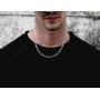 Savlano 925 Sterling Silver 4mm Italian Solid Figaro Link Chain Necklace with Gift Box for Men & Women - Made in Italy