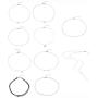 Finrezio 10 PCS Choker Necklace for Women Girls Dainty Gold Silver Plated Chain Heart Pearl Bar Bead Necklaces Set