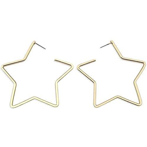 Gold Star Earrings Lightweight Fun Statement Drop Dangle Earrings Charm Jewelry Gift Earrings for Women Girls