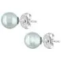14K Gold AAAA 7-8mm Natural Blue Baroque Japanese Akoya Cultured Pearl Solitaire Pushback Stud Earrings - Choice of Metal Color 14K Gold AAAA 7-8mm Natural Blue Baroque Japanese Akoya Cultured Pearl Solitaire Pushback Stud Earrings - Choice of Metal Color