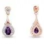 14k Rose Gold Over Sterling Silver Teardrop Dangle Earrings
