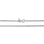 BERRICLE Italian Rhodium Plated Sterling Silver Popcorn Fashion Chain Necklace 1mm