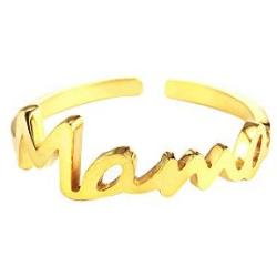 Suxerlry Personalized Stainless Steel Plated Mama Adjustable Custom Name Open Rings Jewelry Gifts