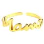 Suxerlry Personalized Stainless Steel Plated Mama Adjustable Custom Name Open Rings Jewelry Gifts