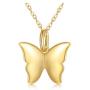 Yafeeso 14K Gold Butterfly Pendant Necklace Solid Gold Cute Small Tiny Little Butterfly Necklace Birthday Jewelry Gifts for Women Girls,16+2 Inch
