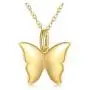 Yafeeso 14K Gold Butterfly Pendant Necklace Solid Gold Cute Small Tiny Little Butterfly Necklace Birthday Jewelry Gifts for Women Girls,16+2 Inch