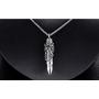 Dragon Bullet Dagger Necklace for Men or Women Stainless Steel Punk Gothic Vintage Look Mythical Pendant with Chain Fantasy Fashion Jewelry by Ginger Lyne