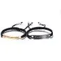 XUANPAI Custom Engraving Handmade Matching Couples Rope Braided ID Relationship Promise Bracelets Set Valentines Day Personalized Gift for Couples Lover XUANPAI Custom Engraving Handmade Matching Couples Rope Braided ID Relationship Promise Bracelets Set Valentines Day Personalized Gift for Couples Lover