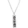 SKQIR Mens Stainless Steel Vertical Cuboid Xanax Pill ID Bar Pendant Necklace Jewelry