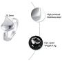 MPRAINBOW Custom Personalized Stainless Steel Openable Tiny Heart/Round Cremation Urn Ring Hold Loved Ones Ashes Finger Ring Memorial Jewelry for Her Him