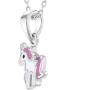 925 Sterling Silver Pink White Unicorn Jewelry Set Earrings Necklace Girls 16