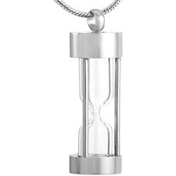 Casket Etcetera Cremation Ashes Glass Urn Necklace Stainless Steel Pendant for Memorial Jewelry, Keeps Your Love Ones Ashes Safe