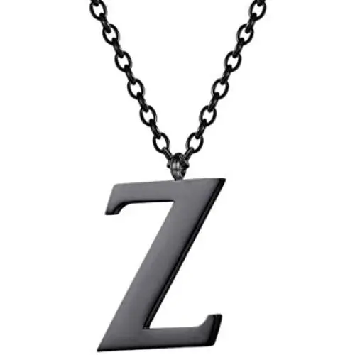 PROSTEEL Stainless Steel/Sterling Silver Initial Name Necklace, A to Z Initial Letter Personalized Necklaces for Men Women, Gold/Silver/Black Tone, 16''/20'' Adjustable, Come Gift Box