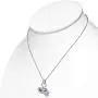 925 Sterling Silver Womens Evil Eye Hamsa Blue White CZ Pendant Necklace 925 Sterling Silver Womens Evil Eye Hamsa Blue White CZ Pendant Necklace