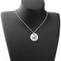 BEKECH Ancient Christian Symbol Jewelry Chi Rho Alpha Omega Symbol Pendant Christogram Necklace Religious Medal Gift for Christian Culture Lovers