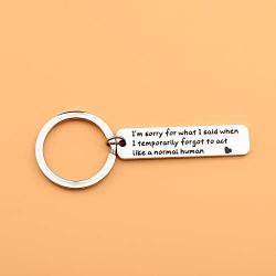 SEIRAA Apology Gift Sorry Jewelry Im Sorry Keychain Girlfriend Gift Sorry Gift for Her (Sorry Keychain)