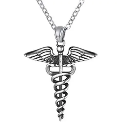 Bandmax Engraved Men Women Stainless Steel Medical Symbol Alert Pendant Necklace Life Tree/Heart/Dog Tag/Snake Caduceus Silicon Customized Personalized EMC Message Jewelry 22Inch Gold/Black, Bandmax Engraved Men Women Stainless Steel Medical Symbol Alert Pendant Necklace Life Tree/Heart/Dog Tag/Snake Caduceus Silicon Customized Personalized EMC Message Jewelry 22Inch Gold/Black,