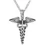 Bandmax Engraved Men Women Stainless Steel Medical Symbol Alert Pendant Necklace Life Tree/Heart/Dog Tag/Snake Caduceus Silicon Customized Personalized EMC Message Jewelry 22Inch Gold/Black, Bandmax Engraved Men Women Stainless Steel Medical Symbol Alert Pendant Necklace Life Tree/Heart/Dog Tag/Snake Caduceus Silicon Customized Personalized EMC Message Jewelry 22Inch Gold/Black,