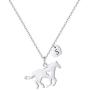 Girls Horse Necklace, Dainty Horse Jewelry for Girls Initial Necklace, Stainless Steel Kids Heart Initial Necklace Horse Girl Horse Pendant Letter Necklace Horse Gifts for Teen Girls Horse Lovers