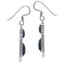 Silvershake Roman Byzantine Style Natural Blue Lapis 925 Sterling Silver Rope Dangle Hook Earrings Silvershake Roman Byzantine Style Natural Blue Lapis 925 Sterling Silver Rope Dangle Hook Earrings
