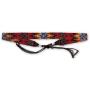 Mayan Arts Hat Band, Beaded Hatband Southwestern Cowboy or Cowgirl Hats, Leather Ties, Handmade in Guatemala 7/8 Inches x 21 Inches