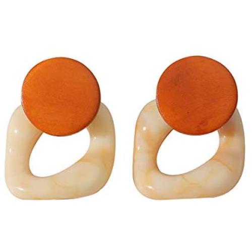 Sinkcangwu Acrylic Large Hollow Out Drop Earring Fashion Geometric Dangle Earrings Ladies Party Jewelry for Women Wholesale brinco