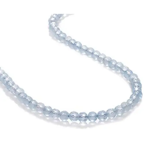 4mm Aquamarine bead necklace, Natural aquamarine faceted round beads, March birthstone Aquamarine Jewelry, Beach wedding necklace gift 4mm Aquamarine bead necklace, Natural aquamarine faceted round beads, March birthstone Aquamarine Jewelry, Beach wedding necklace gift