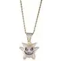 JRjewelry Hip Hop Bling Iced-Out Gengar Pendant Necklace Gold Plated 24'' Rope Chain JRjewelry Hip Hop Bling Iced-Out Gengar Pendant Necklace Gold Plated 24'' Rope Chain