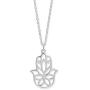 Boma Jewelry Sterling Silver Hamsa Hand Necklace, 18 Inches