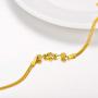 Solid 18k Yellow Gold Bead Bracelet for Women, Fine Anniversary Jewelry Gifts for Wife, Present for Her, 6.5''-7.7''