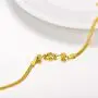 Solid 18k Yellow Gold Bead Bracelet for Women, Fine Anniversary Jewelry Gifts for Wife, Present for Her, 6.5''-7.7'' Solid 18k Yellow Gold Bead Bracelet for Women, Fine Anniversary Jewelry Gifts for Wife, Present for Her, 6.5''-7.7''