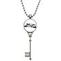 OFFbb-USA Metro Bus Aircraft Navigation Pendant Vintage Necklace Silver Key Jewelry