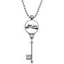 OFFbb-USA Metro Bus Aircraft Navigation Pendant Vintage Necklace Silver Key Jewelry