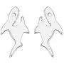 Chengxun Dainty Shark Post Stud Earrings Polished Silver Gold Handmade Jewelry Chengxun Dainty Shark Post Stud Earrings Polished Silver Gold Handmade Jewelry