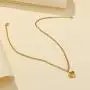 NEULRY Modern Heart Shaped Necklace Paperclip Link Chain 18K Gold Plated Handmade for Women and Girl Gifts