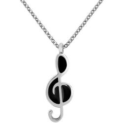 SexyMandala Urn Necklaces for Ashes 18 Music Note Symbol Black Cremation Keepsake Memorial Pendant Jewelry