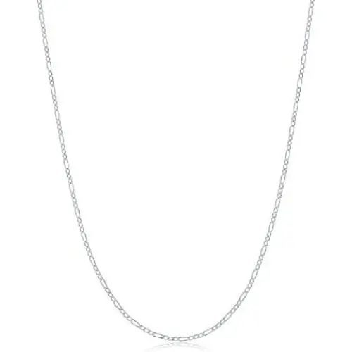 NYC Sterling Authentic Solid Sterling Silver Figaro Link .925 ITProLux Necklace Chains 1MM - 7.5MM, 16'' - 30'', Made in Italy, Men & Women, (18, 1MM)…… NYC Sterling Authentic Solid Sterling Silver Figaro Link .925 ITProLux Necklace Chains 1MM - 7.5MM, 16'' - 30'', Made in Italy, Men & Women, (18, 1MM)……