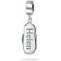 Personalize Vacation Pink Orange Flip Flop Sandal CZ Dangle Travel Charm Bead For Women 925 Sterling Silver Fits European Bracelet
