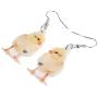 NEWEI Acrylic Sweet Chicken Eggs Chick Earrings Dangle Drop For Women Kids Farm Animal Pet Jewelry Gift Charm