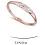 Crystalline Azuria White Crystals from Swarovski Bangle Bracelet 18 ct Rose Gold Plated 7.10'' for Women