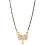Efulgenz Fashion Jewelry Set of Indian CZ Mangalsutra Pendant Necklace Stud & Hoop Earrings
