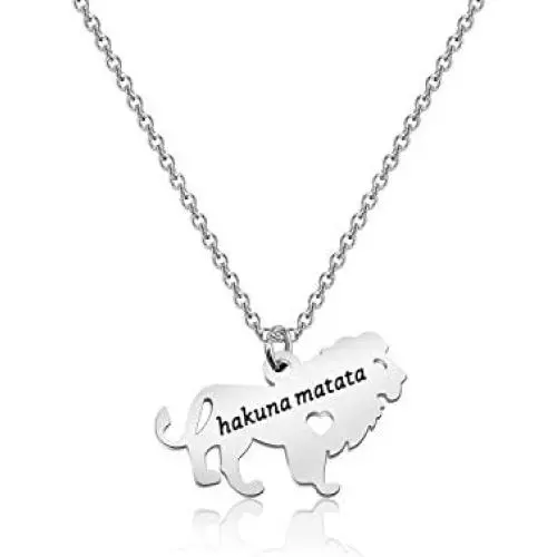 Hakuna Matata Lion Necklace Simba Necklace No Worries NecklaceThe Lion King Quotes Jewelry Hakuna Matata Lion Necklace Simba Necklace No Worries NecklaceThe Lion King Quotes Jewelry